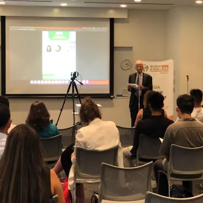 Imagem da Galeria Galeria: Painel de Negócios no Jica Nagoya em 2 de Setembro de 2023